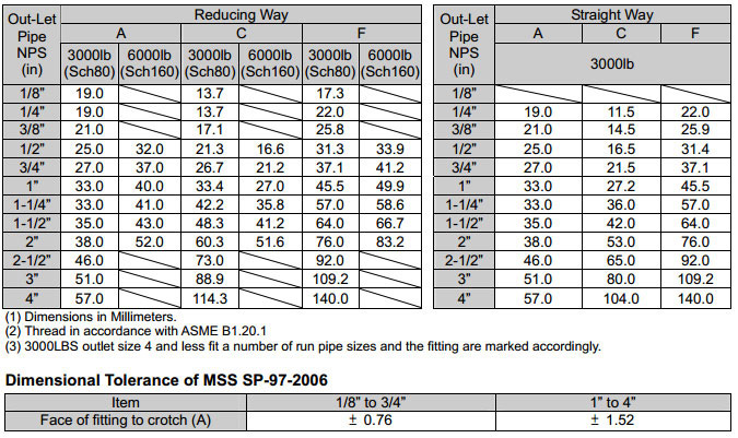 ASME B16.11 Threaded Branch Outlet